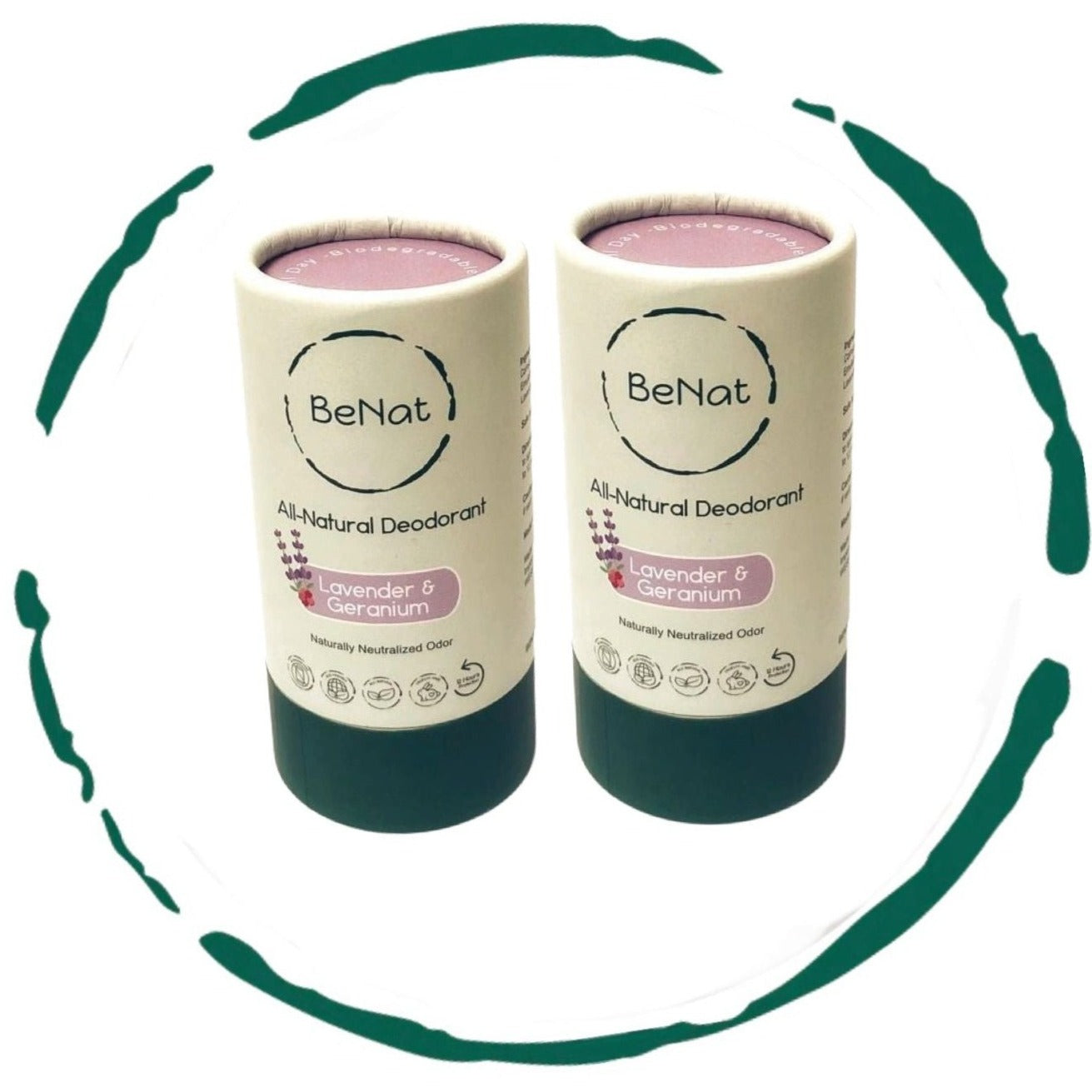 Natural Aluminum Free Deodorant For Active All Day 2-Pack