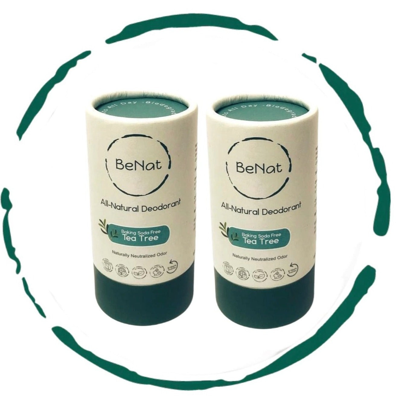 Natural Aluminum Free Deodorant For Active All Day 2-Pack