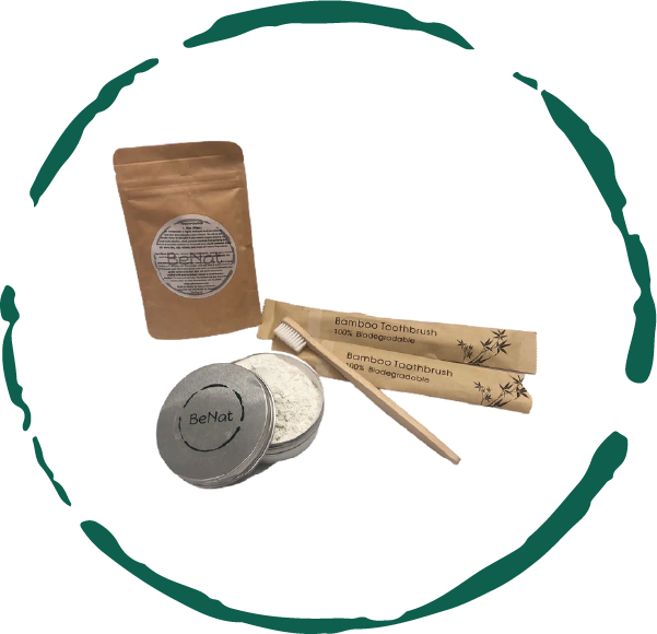 Natural toothpowder in eco-friendly jar with charcoal and mint – Zenava