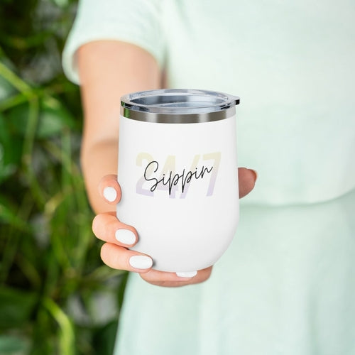 Sippin Insulated Wine Tumbler 12oz Keeps Cold Wine Lovers