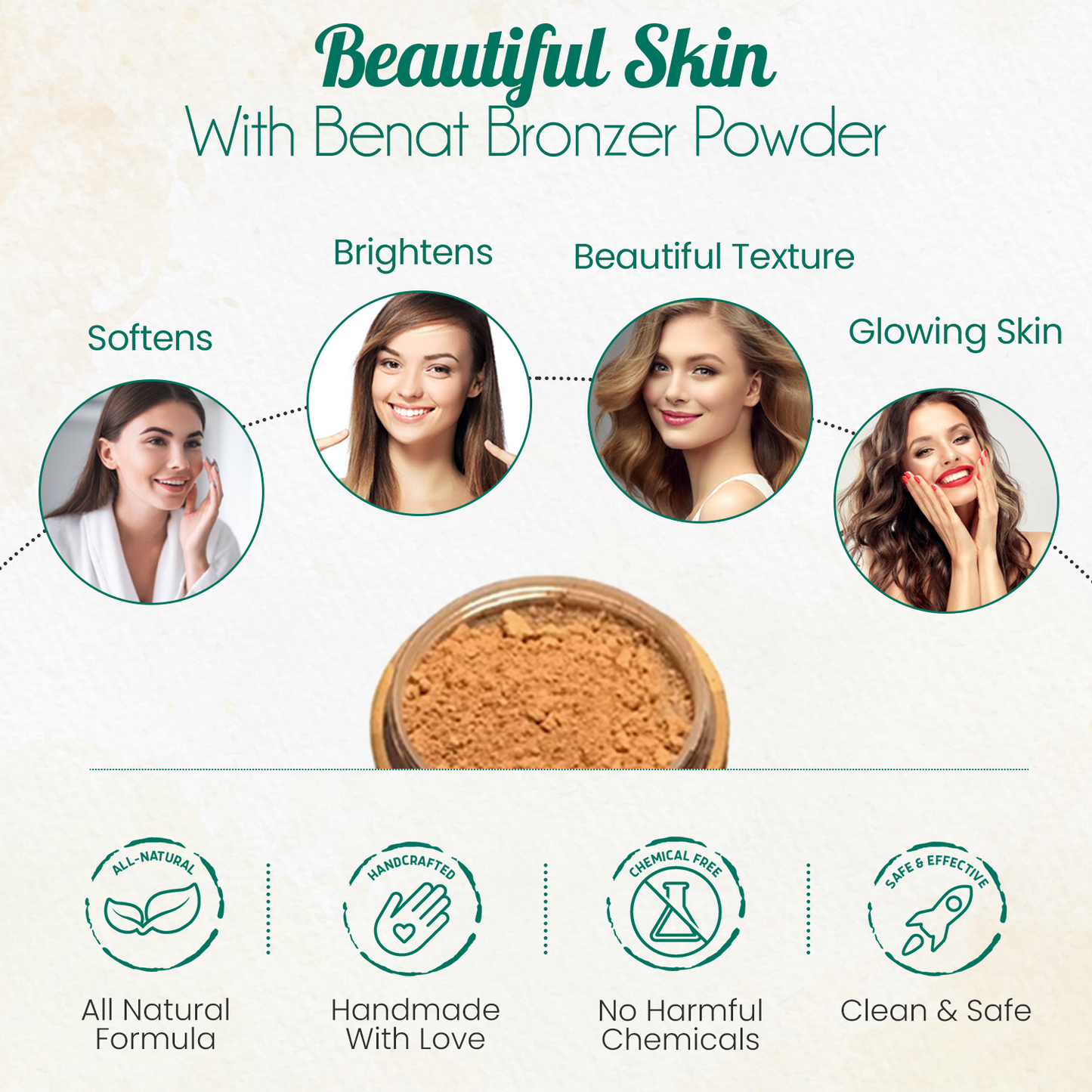 Natural Bronzer Loose Powder Eco Friendly Vegan Glow