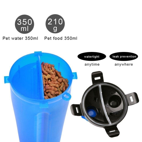 Yap and Paw 2 In 1 Dog Water Bottle With Bowls Pet Owners