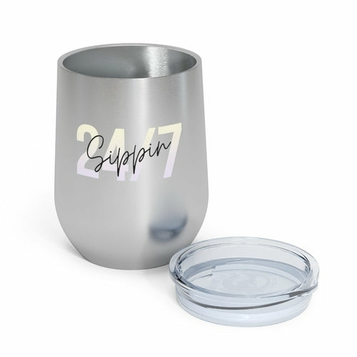 Sippin Insulated Wine Tumbler 12oz Keeps Cold Wine Lovers