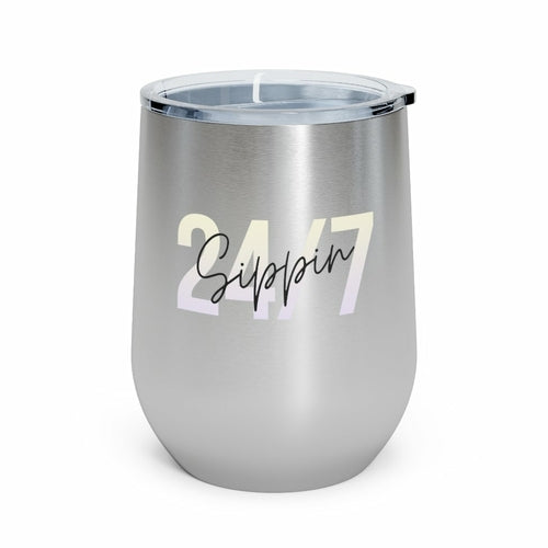 Sippin Insulated Wine Tumbler 12oz Keeps Cold Wine Lovers