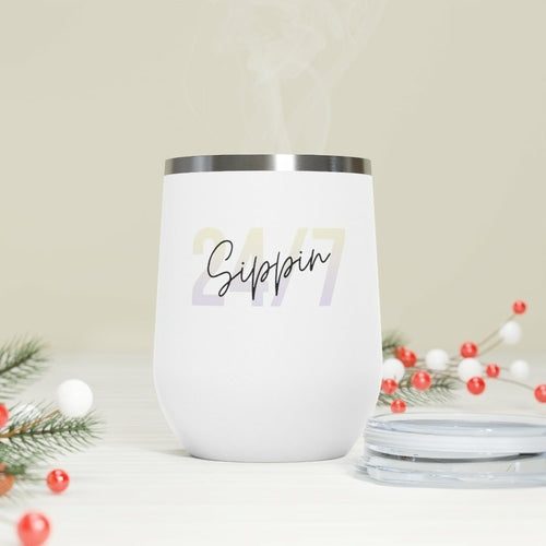Sippin Insulated Wine Tumbler 12oz Keeps Cold Wine Lovers