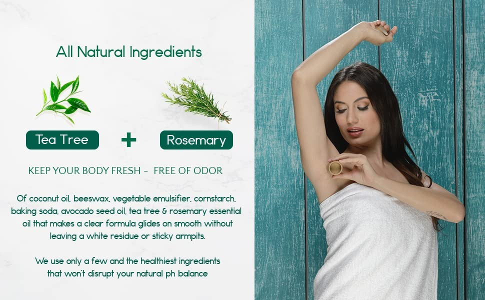 Natural Aluminum Free Deodorant For Active All Day 2-Pack