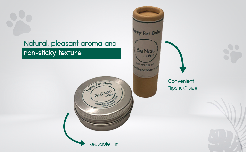 BeNat Pets Furry Pet Balm For Dogs Soothes Cracked Paws