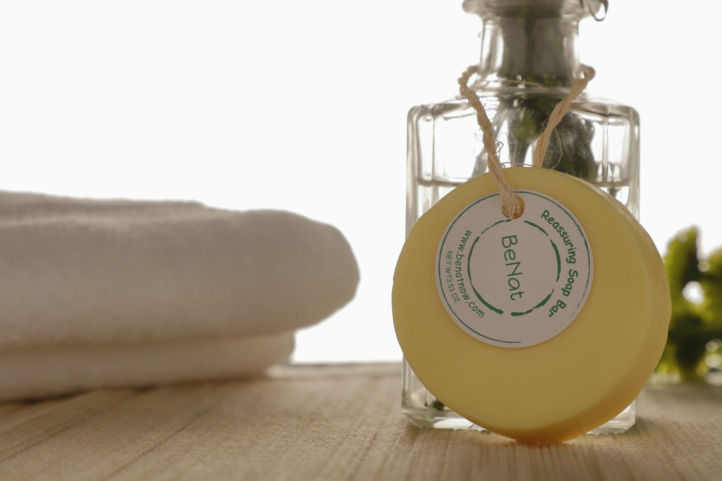 Reassuring soap bar with wheat stalks, olive branches, and almonds – Zenava
