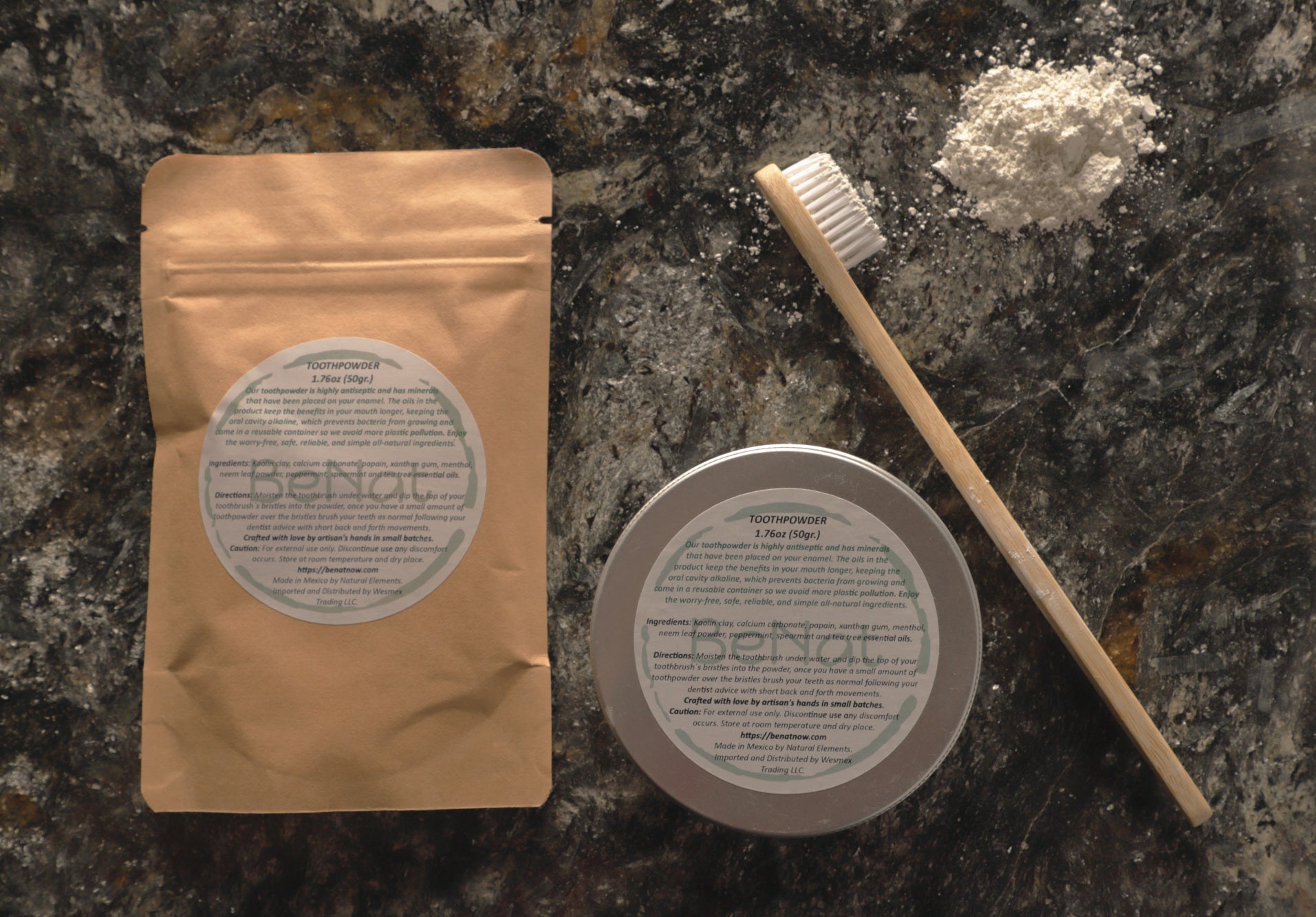 Natural toothpowder in eco-friendly jar with charcoal and mint – Zenava
