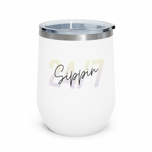 Sippin Insulated Wine Tumbler 12oz Keeps Cold Wine Lovers