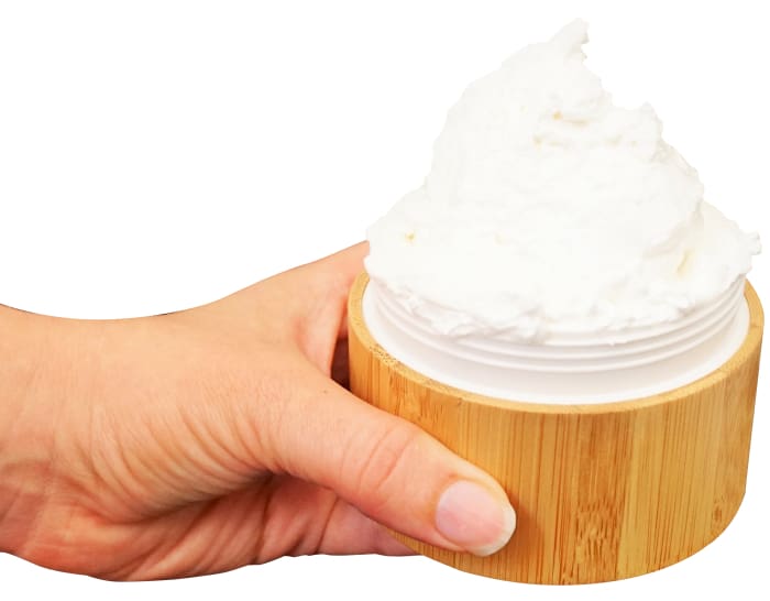 Energy body butter jar with citrus fruits and mint leaves – Zenava
