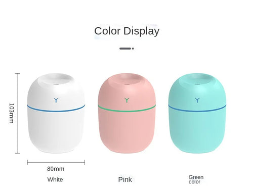 Portable Ultrasonic Humidifier USB Aroma Diffuser Desk LED