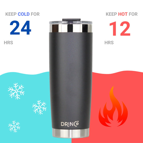 Drinco 20oz Insulated Tumbler With Spill Proof Lid Travel