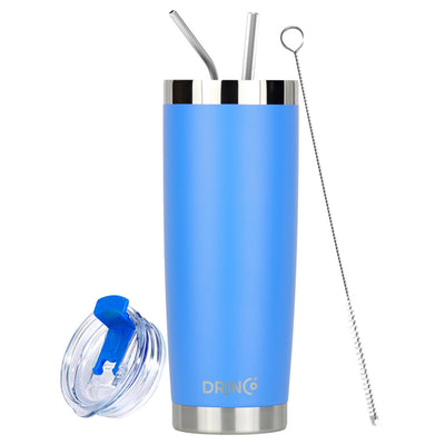 Drinco 20oz Insulated Tumbler Spillproof Lid Travel Blue