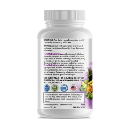 Pure Multivitamins Women All Natural Vitality For Her