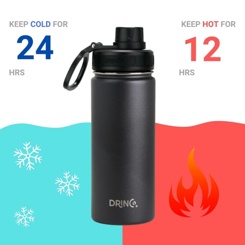 Drinco Durable Stainless Steel 18oz Water Bottle Athletes