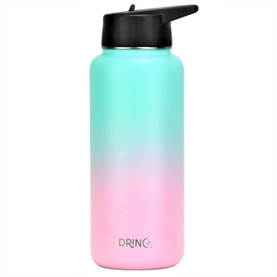 Stainless Steel Water Bottle 32oz DRINCO Three Lids Outdoor