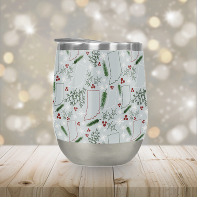 Indiana Christmas Stemless Wine Tumbler Stays Cold Gift