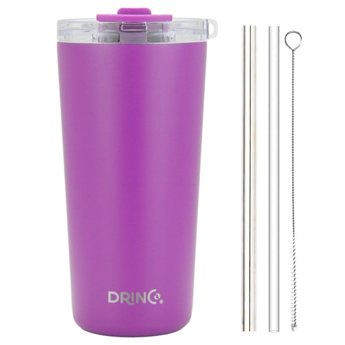 DRINCO Insulated Tumbler Spill Proof Lid 20oz Purple Travel