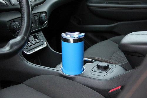 Drinco 20oz Insulated Tumbler Spillproof Lid Travel Blue