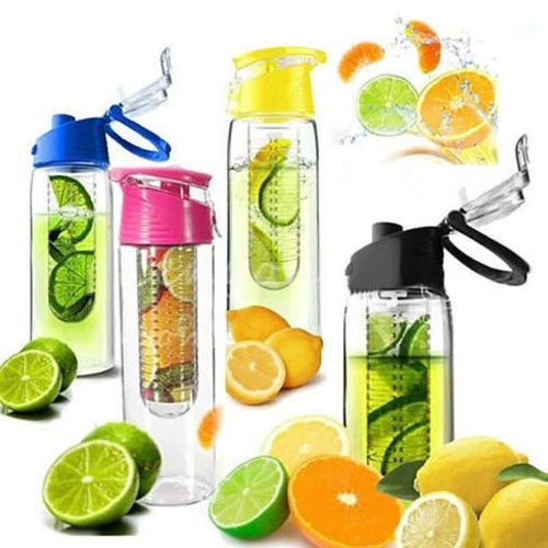 Fruit Infuser Bottle For Active Lifestyles With Center Tube