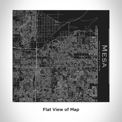 Mesa Map Tumbler Engraved Coordinates MatteBlack Map Lovers