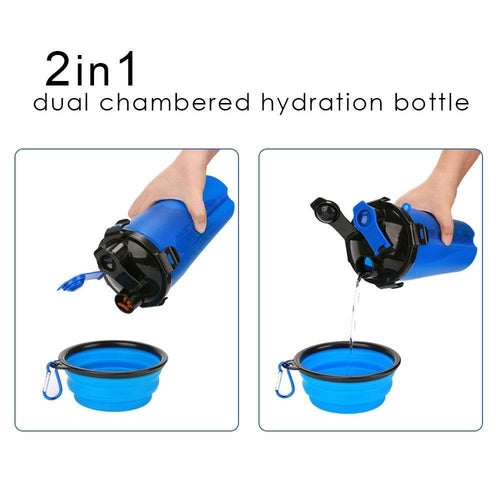 Yap and Paw 2 In 1 Dog Water Bottle With Bowls Pet Owners