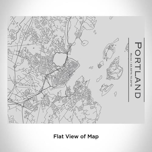 Portland Maine Map Bottle Bamboo Top Custom Engraved Gift