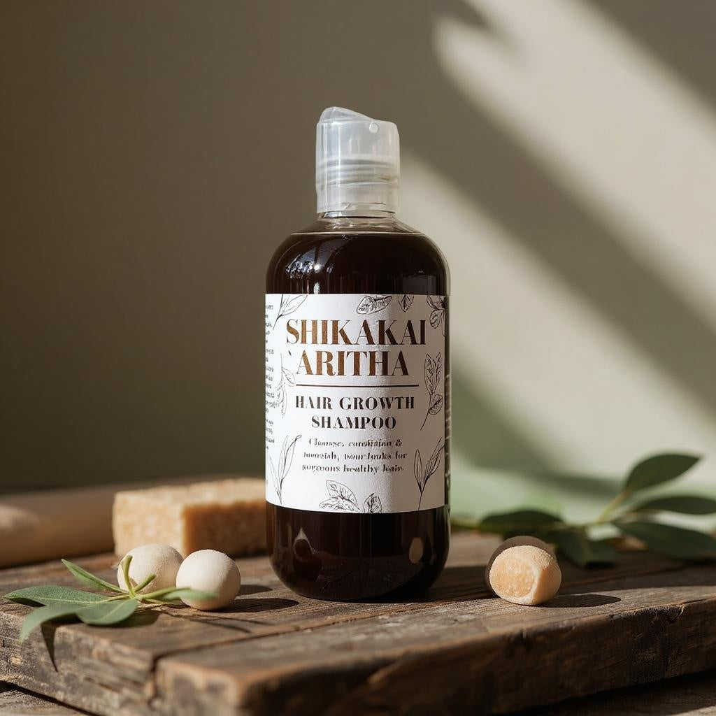 Shikakai & Aritha Hair Growth Shampoo – Natural Ayurvedic Scalp Cleanser